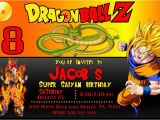 Dragon Ball Z Birthday Invitations Dragon Ball Z Birthday Invitation Invitacion De