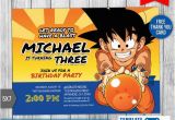 Dragon Ball Z Birthday Invitations Dragon Ball Z Invitation Dragon Ball Z Birthday by