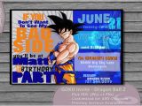 Dragon Ball Z Birthday Invitations Goku Party Invitation Dragon Ball Z Anime Printable