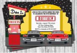 Drive In Movie Birthday Party Invitations Drive In Movie Party Invitation Drive In Birthday