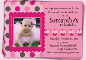 E Invites for First Birthday First Birthday Party Invitations Girl Eysachsephoto Com