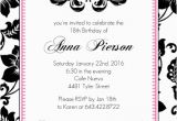 Eighteenth Birthday Invitations 18th Birthday Party Invitation Adult Birthday Invitations