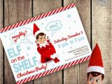 Elf Birthday Party Invitations Elf On the Shelf Inspired theme Do It Yourself Printable