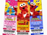 Elmo First Birthday Party Invitations Elmo Sesame Street Birthday Party Invitation Ticket 1st