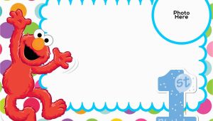 Elmo First Birthday Party Invitations Free Sesame Street 1st Birthday Invitation Template Free