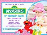 Elmo Photo Birthday Invitations Elmo Birthday Party Pink Girl Invitation Digital File