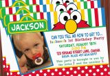 Elmo Photo Birthday Invitations Sesame Street Invitations On Pinterest Elmo Invitations