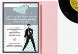 Elvis Birthday Invitations Elvis Presley Milestone Birthday Invitation Surprise Party