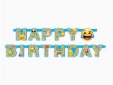 Emoji Happy Birthday Banner Printable Emoji Happy Birthday Banner Emoji Party Decorations