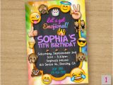 Emoticons Birthday Invitations Emoji Invitation Birthday Emoticon Party Invites Chalkboard