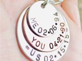 Engraved Birthday Gifts for Him Me You Us Personalized Keychain Christmas for Him Key