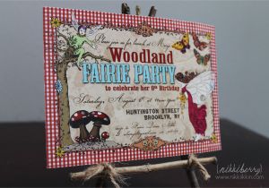 Fairy themed Birthday Invitation Woodland Fairy Birthday Party