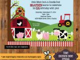 Farm First Birthday Invitations Farm Animal Birthday Invitation Barnyard Birthday Invite