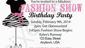 Fashion Show Birthday Party Invitations 7th Birthday Invitation theme Ideas Party Xyz