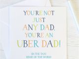Father to Be Birthday Card Uber Dad Funny Birthday Card for Dad by Wink Design
