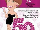 Female 50th Birthday Invitations Women 39 S 50th Birthday Party Invitation Illustrated From