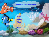 Finding Nemo Birthday Invitation Template Finding Nemo Birthday Party Invitation Free Pdf