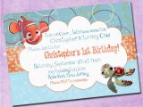 Finding Nemo Birthday Party Invitations Finding Nemo Birthday Invitation
