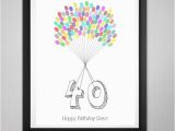 Fingerprint Birthday Cards 40th Birthday Fingerprint Kit Fingerprint Tree
