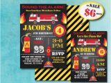 Fireman Birthday Invites Fireman Birthday Invitation Firetruck Birthday