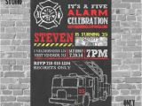 Fireman Birthday Invites Fireman Printable Invitation 25th 30th 50th 60th Birthday