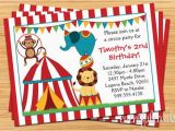 First Birthday Circus Invitations Circus Birthday Party Invitation for Kids