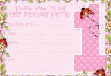 First Birthday Invitation Email Printable 1st Birthday Party Announcements Printable