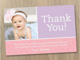 First Birthday Photo Thank You Cards Items Similar to Thank You Photo Card Baby Girl First