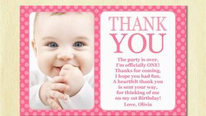 First Birthday Thank You Card Messages First Birthday Matching Thank You Card 4×6 the Big One Diy