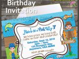 Fish themed Birthday Party Invitations Personalized Fishing themed Birthday Invitation Printable