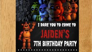 Five Nights at Freddy S Birthday Party Invitations Five Nights at Freddy 39 S Birthday Party Invitation by