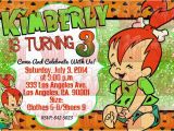 Flintstones Birthday Invitations Flintstones Pebbles Glitter Birthday Party Digital