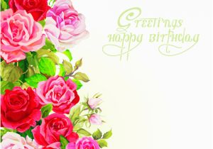 Flower Cards for Birthdays Happy Birthday Flowers Greeting Cards 02 Free Download