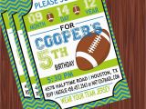 Football Birthday Cards to Print Football Birthday Invitation Templates