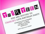 Free 13th Birthday Invitations Personalised Boys Girls Teenager 13th Birthday Party