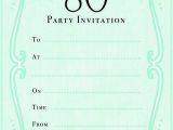 Free 80th Birthday Invitations Templates 10 Sample Images 80th Birthday Party Invitations