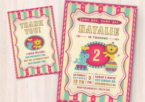 Free Birthday Cards for Printing at Home Printable Circus Birthday Invitations Free Thank You Cards