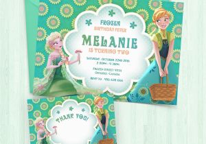 Free Birthday Cards for Printing at Home Printable Frozen Fever Birthday Invitation with Free Thank