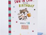 Free Birthday Cards for son In Law Birthday Card son In Law Raccoon Cartoon Only 59p