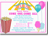 Free Circus Birthday Invitations Printables 5 Best Images Of Free Printable Carnival Templates