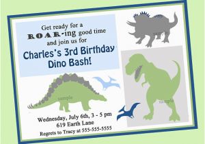 Free Dinosaur Birthday Party Invitation Template Dinosaur Birthday Invitation Printable or Printed with Free