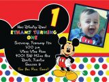 Free Mickey Mouse Birthday Invitations Free Printable 1st Mickey Mouse Birthday Invitations