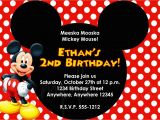 Free Mickey Mouse Birthday Invitations Mickey Mouse Birthday Invitation