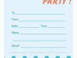 Free Online Birthday Invitations Printable Blank Pool Party Ticket Invitation Template