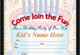 Free Online Kids Birthday Invitations 50 Printable Birthday Invitation Templates Sample Templates