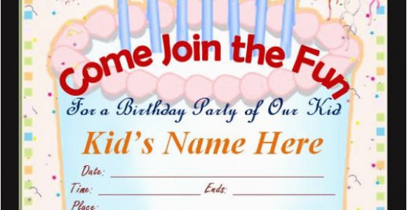 Free Online Kids Birthday Invitations 50 Printable Birthday Invitation Templates Sample Templates