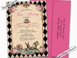 Free Printable Alice In Wonderland Birthday Invitations Alice In Wonderland Invitation Printable Alice and Wonderland