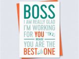 Free Printable Birthday Cards for Boss Printable Card Working for Best Boss Instant Pdf
