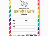 Free Printable Birthday Party Invitation Templates Free Printable Golden Unicorn Birthday Invitation Template