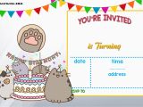 Free Printable Birthday Party Invitation Templates Free Printable Pusheen Birthday Invitation Template Free
